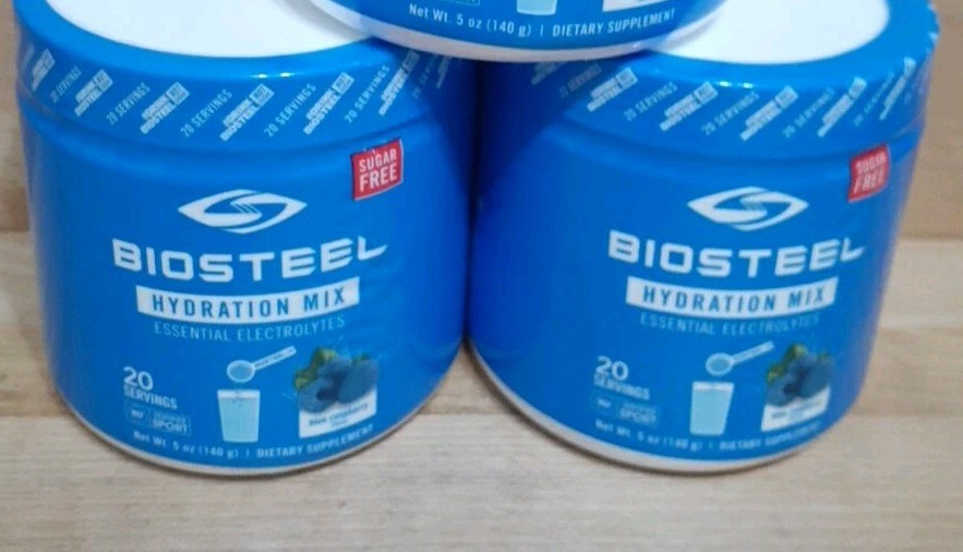 2 PACK: BIOSTEEL BLUE RASPBERRY HYDRATION MIX 20 SERVINGS NSF ELECTROLYTES 5oz