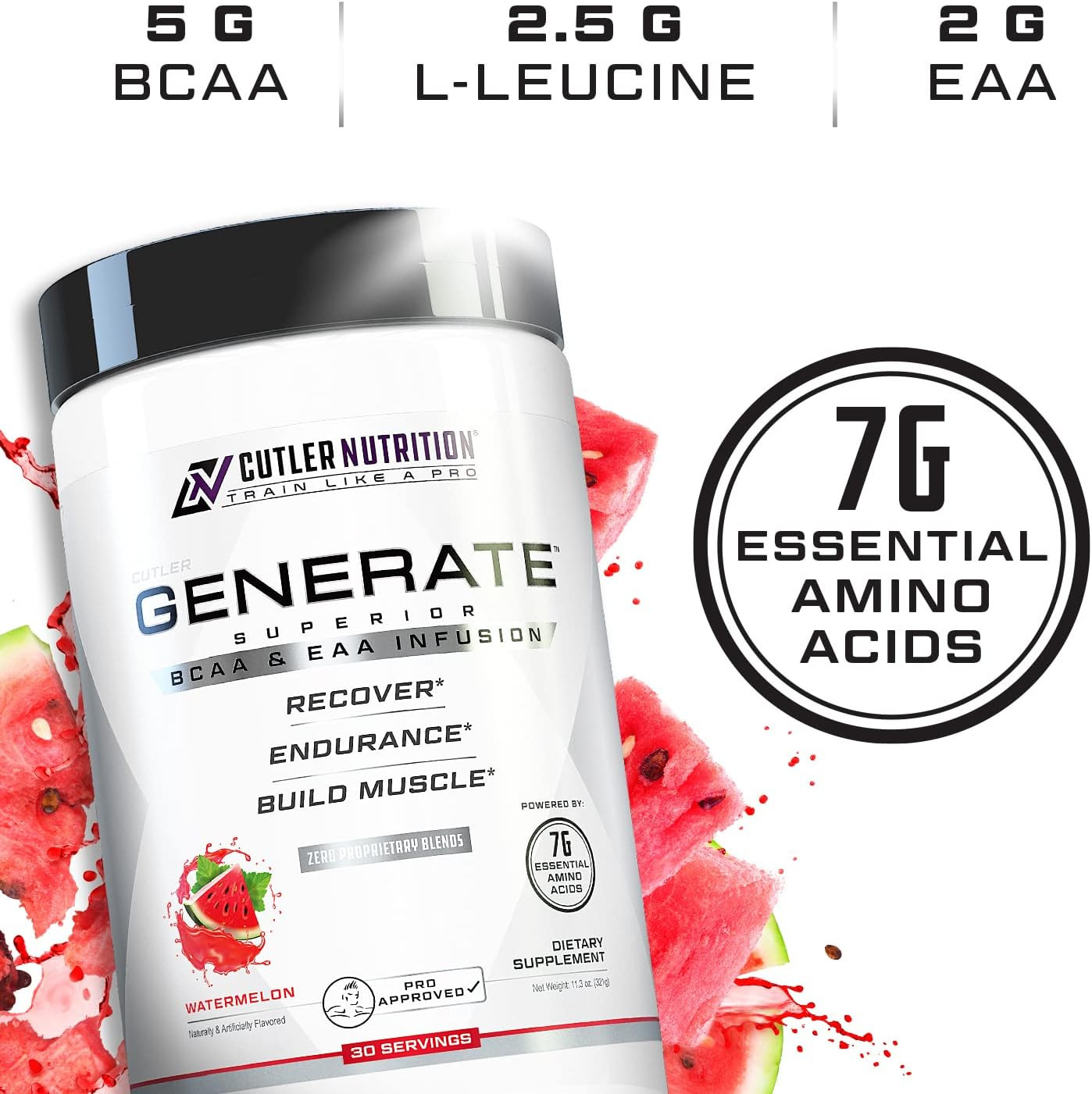 Generate EAA and BCAA Powder: Best Post Workout Recovery Drink and Branched Chai