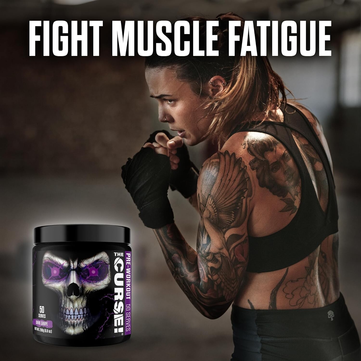 The Curse! Pre Workout Powder – 50 Servings, Dark Grape – Energy & Focus Booster