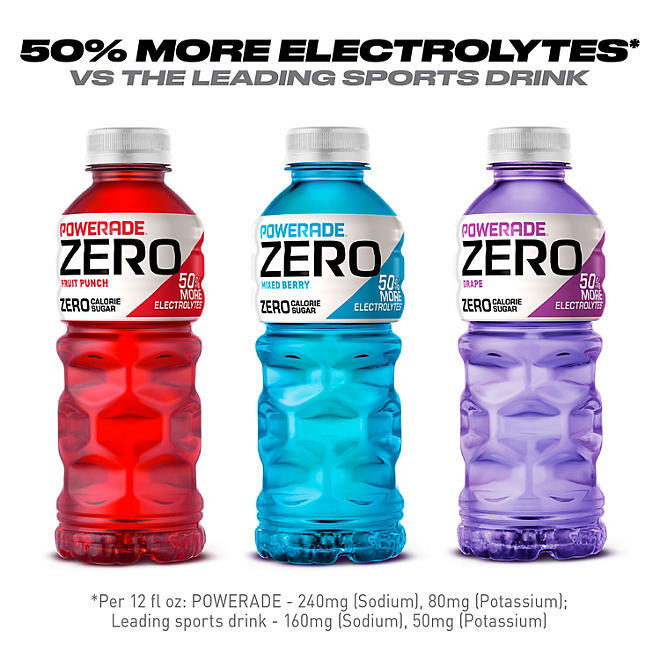 Powerade Zero Sports Drink Variety Pack (20 fl. oz., 24 pk.)