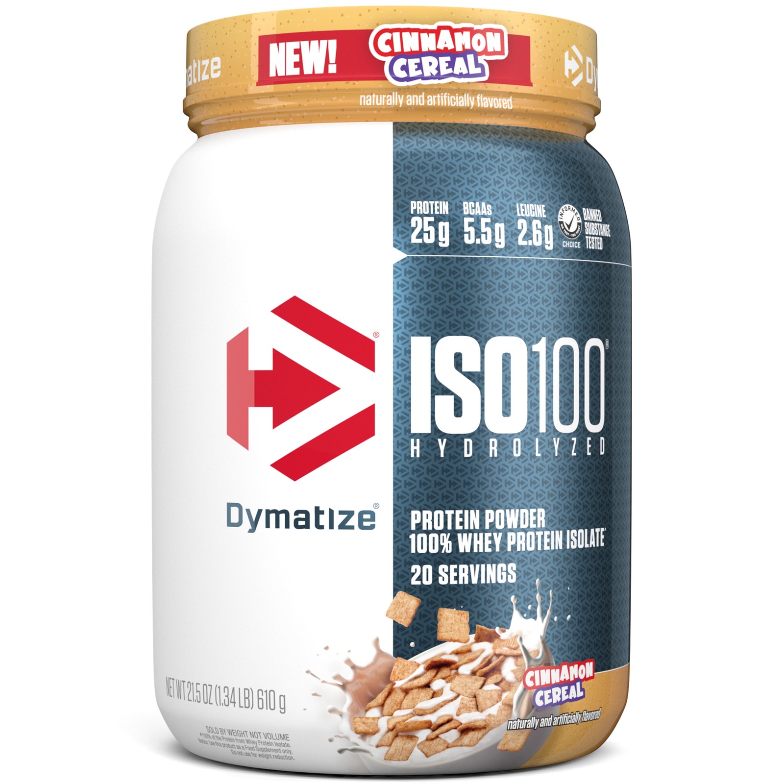 Dymatize ISO100 Hydrolyzed Whey Isolate Protein Powder, 25g Protein