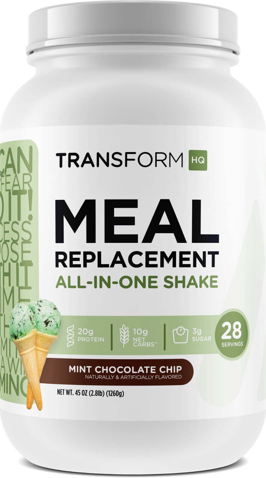 TransformHQ Meal Replacement Shake Powder 28 Servings (Mint Chocolate Chip)