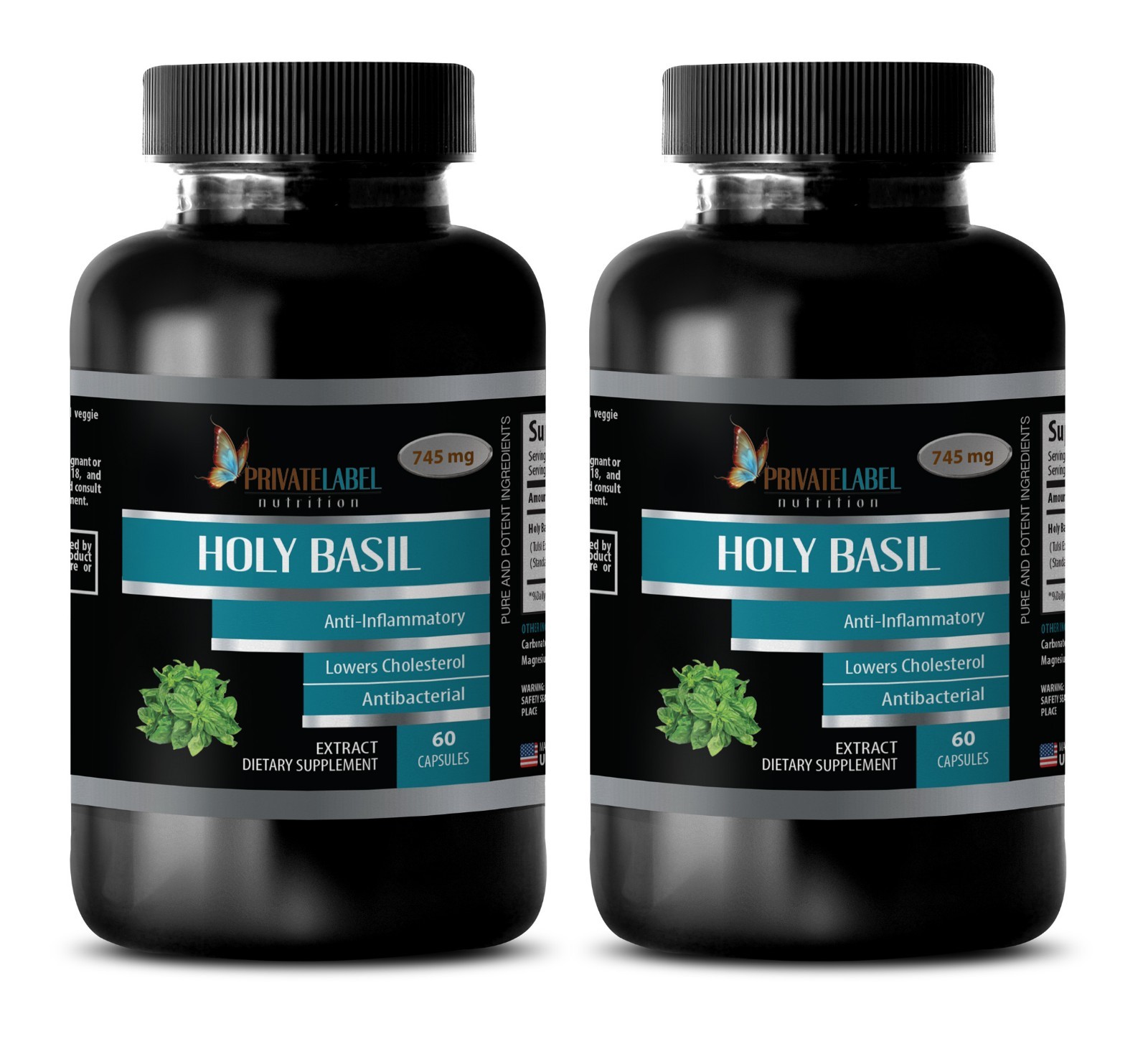 Anti Aging – HOLY BASIL EXTRACT – Antibacterial – fat burner – 2 Bottles
