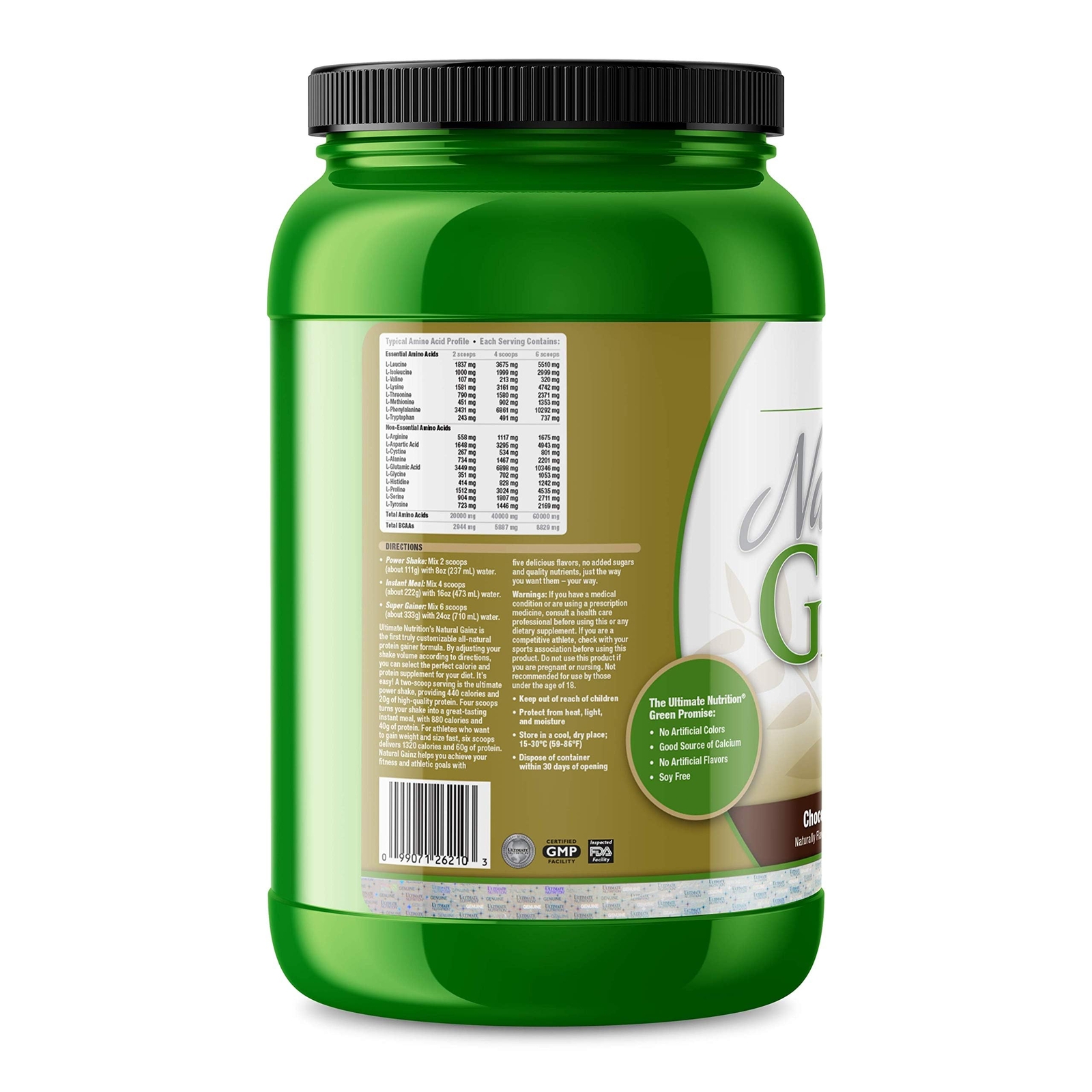 Natural Gainz Whey Protein Powder – Natural Gainer , Chocolate, 3.6 Pounds