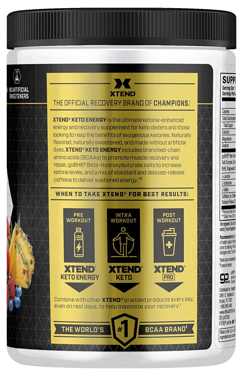 Scivation Xtend KETO Energy | 20 Servings | 7g BCAA 0g Sugar | (ANY FLAVOR)
