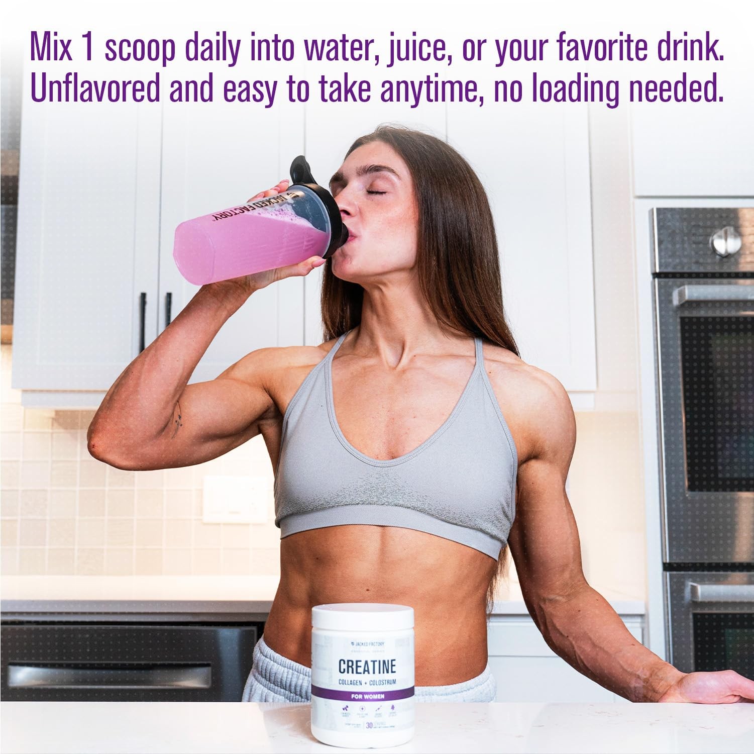 Creatine for Women – Creatine Monohydrate with Collagen + Colostrum to Suppor…