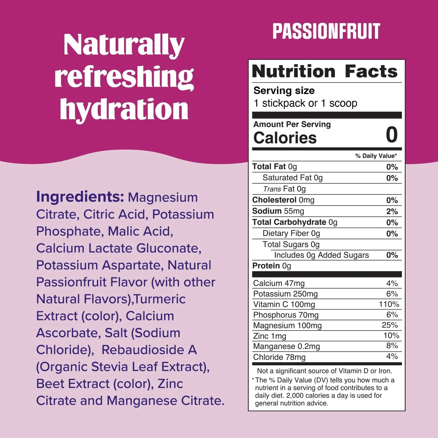 Ultima Replenisher Electrolyte Powder Drink Mix Passionfruit 90 Serving Canister