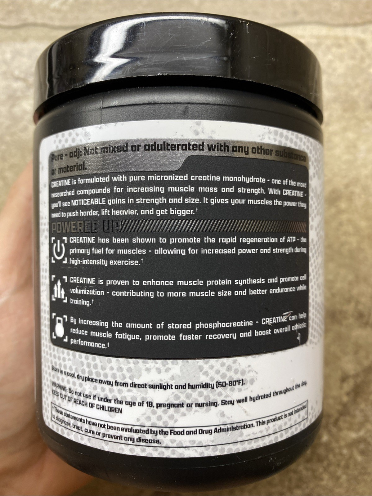 Nutrex CREATINE Monohydrate Powder Micronized Unflavored 60 Servings 10.58 oz
