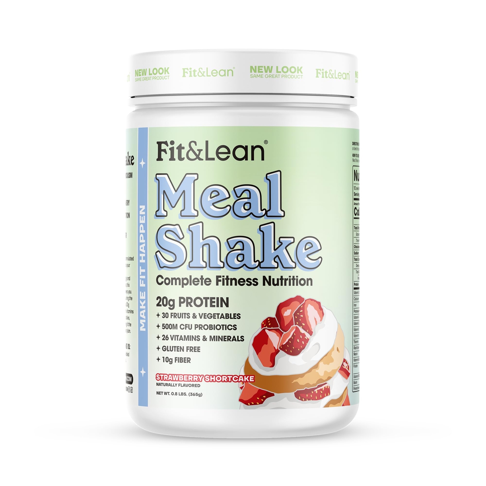 Fit & Lean Meal Shake Fat Burning Meal Replacement Protein Fiber Probiotics S…