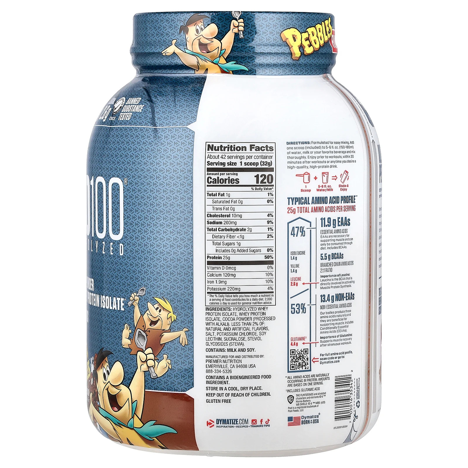 ISO100® Hydrolyzed, 100% Whey Protein Isolate, Cocoa Pebbles, 3 lbs (1.37 kg)