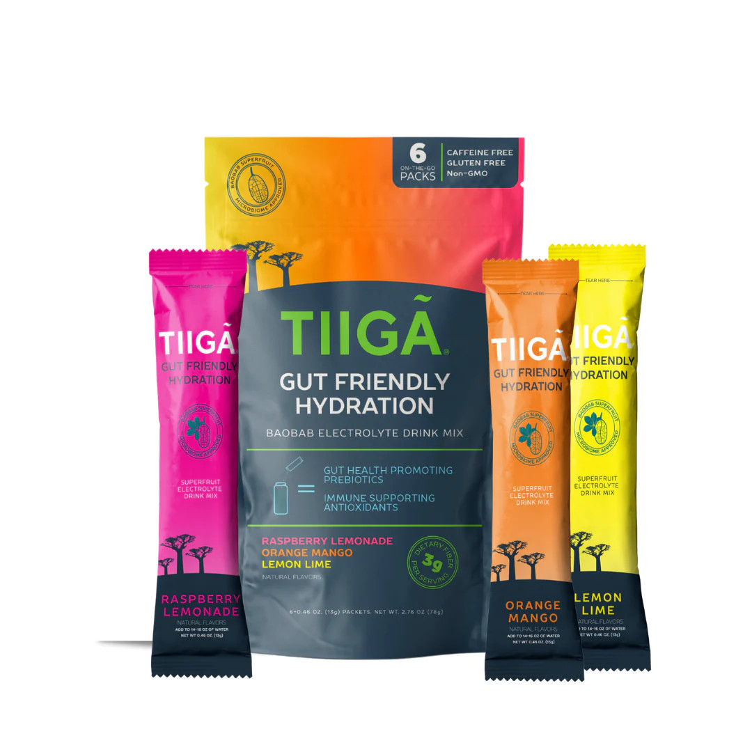 TIIGA Baobab Superfruit Hydration – Powdered Energy Drink Mix – VARIETY PACK 6ct