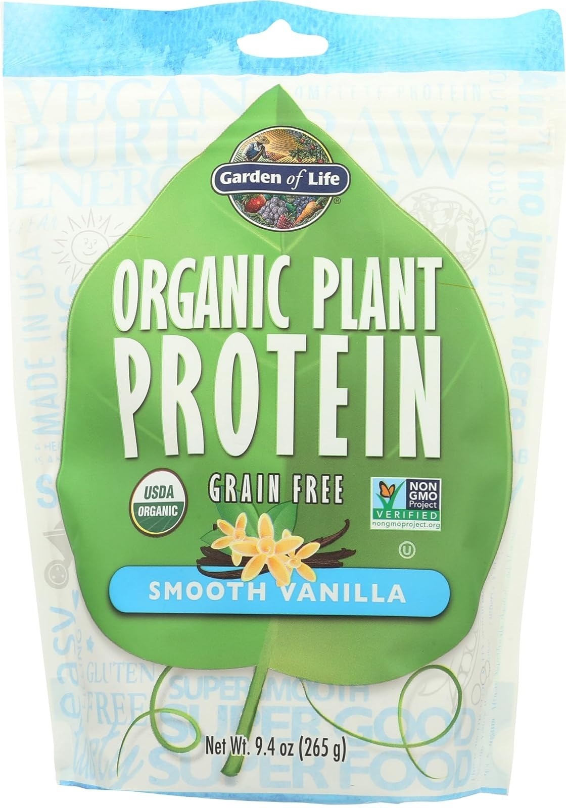 Garden of Life Organic Plant Protein Powder Vanilla Flavor 10 Servings