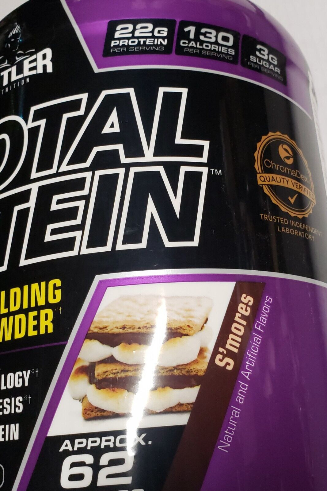 Cutler Nutrition – Total Protein – SMORES – 4.55 lbs – 62 Servings – Exp 9/2025