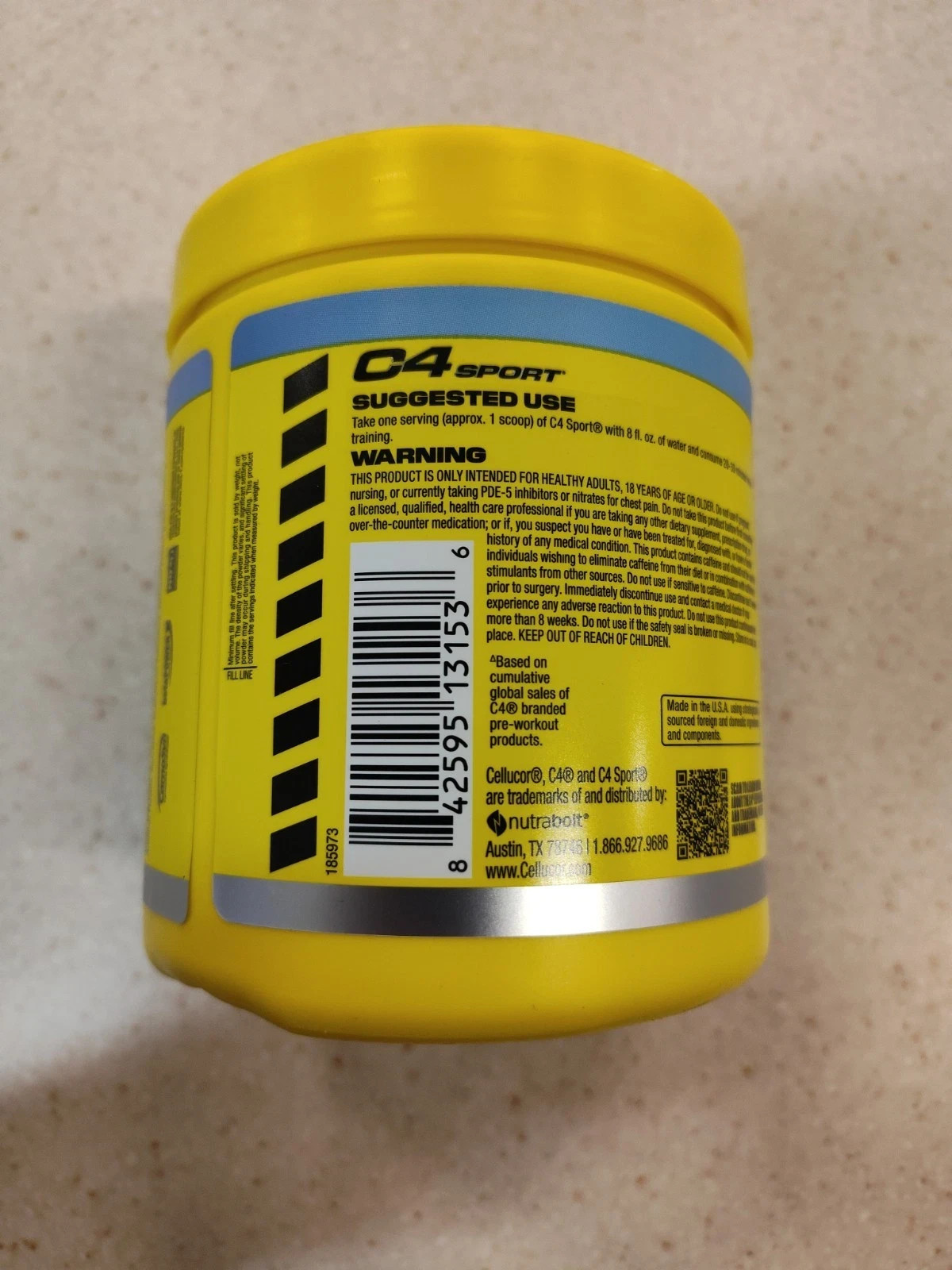 Cellucor C4 Sport Original Pre Workout Powder Icy Blue Razz 20 Servings 2-28