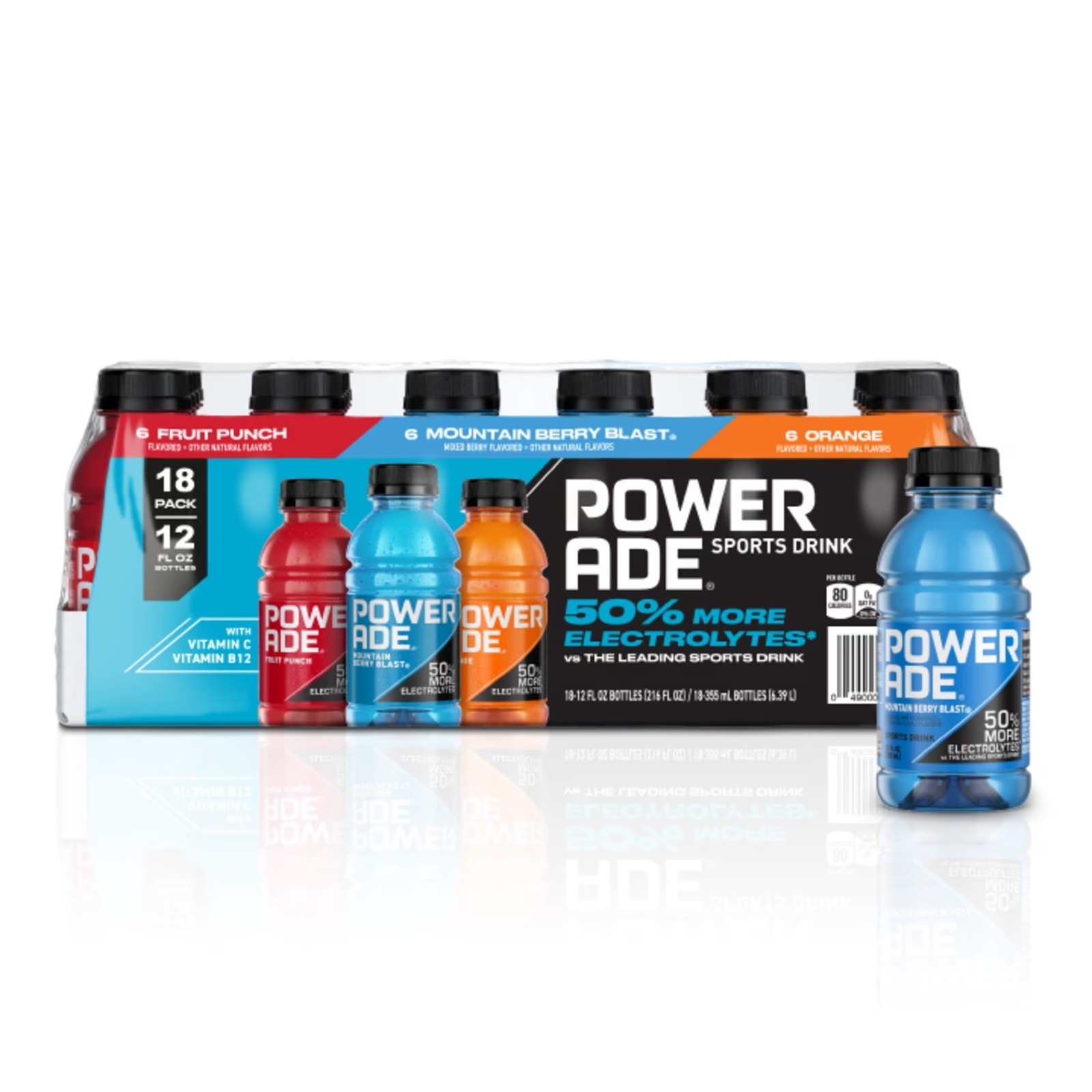 POWERADE Variety Pack Sports Drink Electrolyte Hydration 12 fl oz 18 Pack Cans