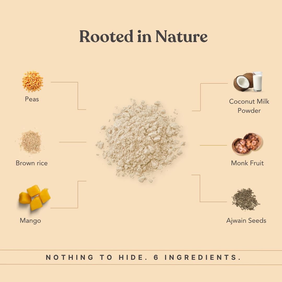 Earthful Plant Protein Mango Vegan Pea Brown Rice Protein 504g