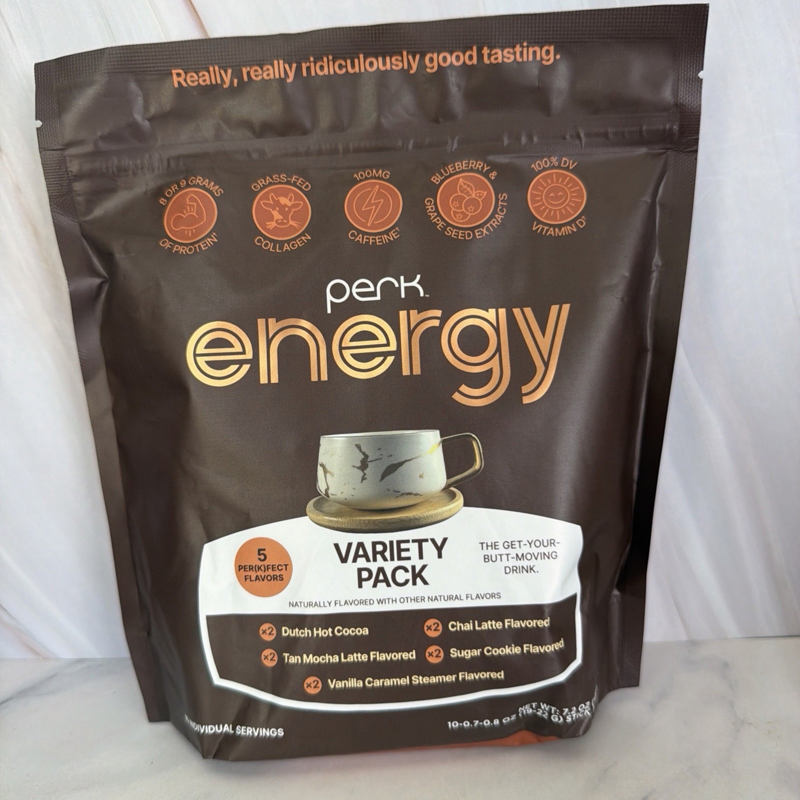 Perk Energy Drink Mix (Variety Pack) 10 Stick Packs – Healthy Coffee Alternative