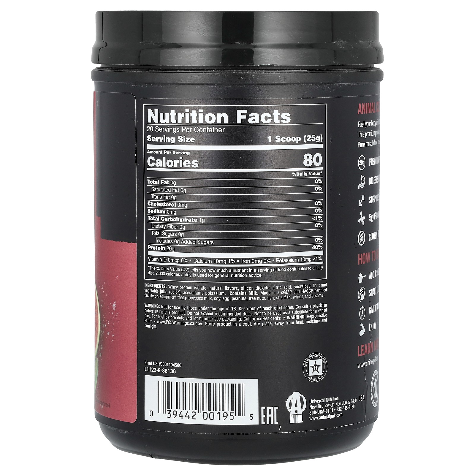 Clear Whey Isolate, Watermelon Limeade, 1.1 lb (500 g)