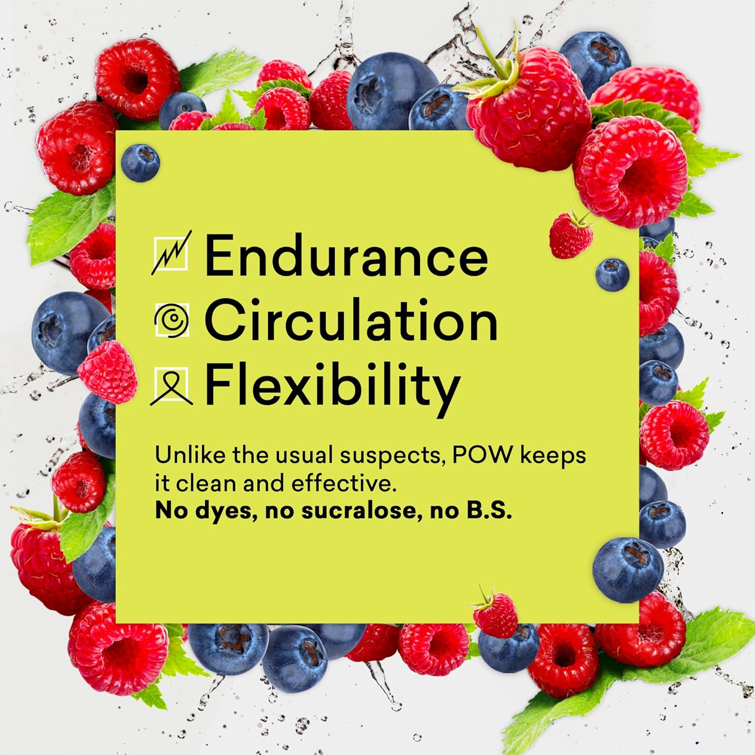 EBOOST POW Natural Pre Workout Powder, Blue Raspberry, Energy Support, 20 Servs