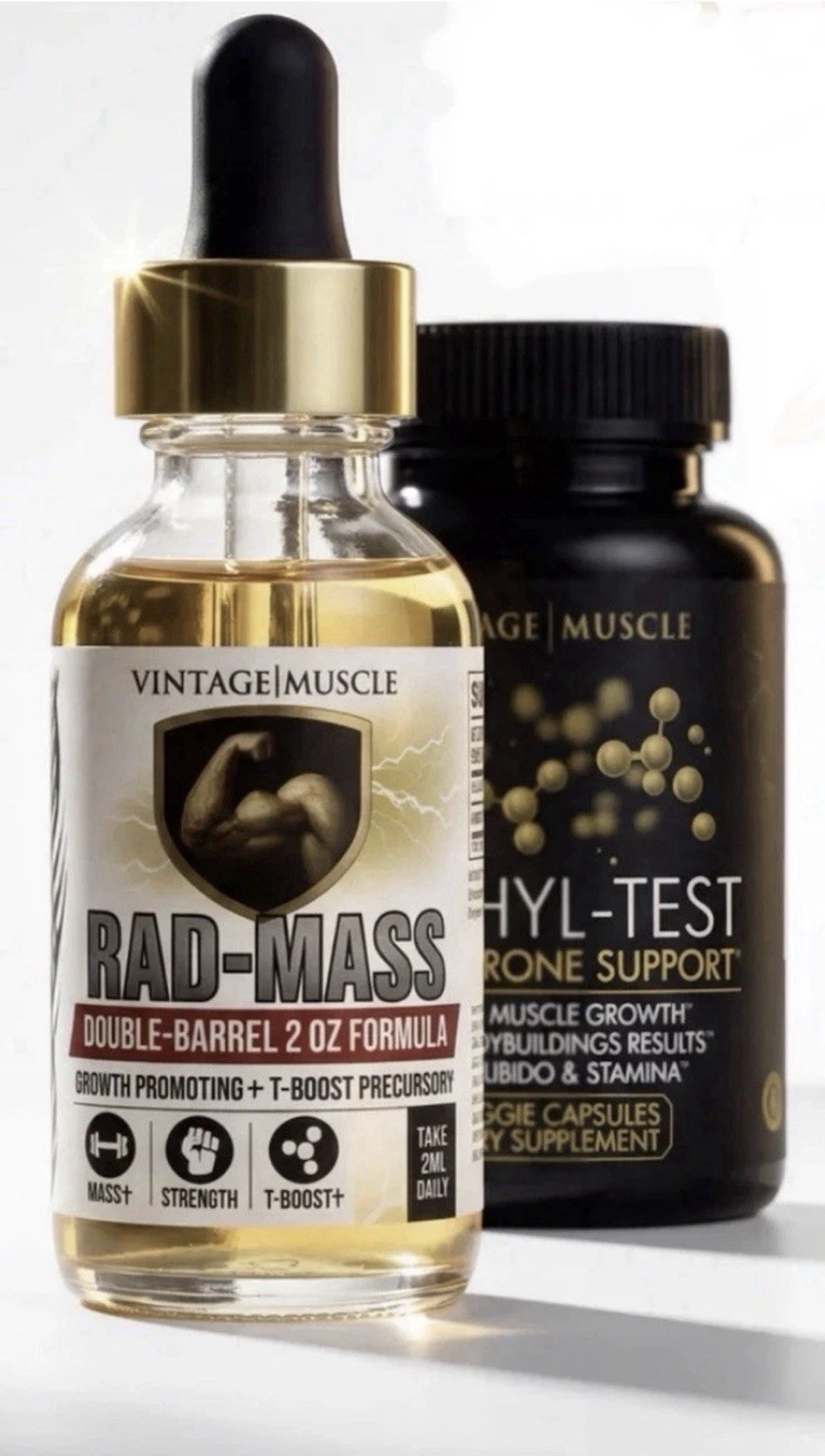Rad Mass Stack 2 Step Precursor Test Base Muscle Gains By Vintage Muscle 💪🦍💧