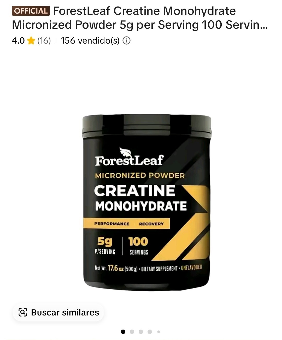 Pure Micronized Creatine Supplement – 500 KG – 100 Servings – Scoop Included