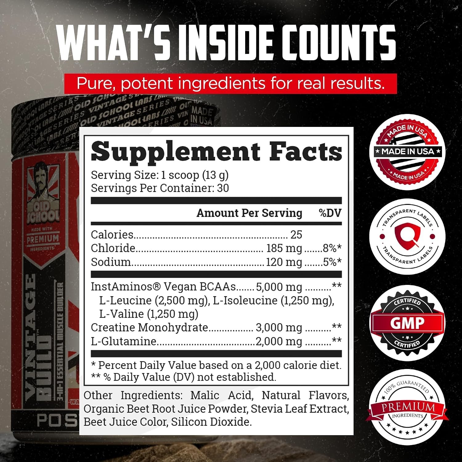 Muscle Recovery Drink with BCAAs & Creatine – 30 Servings