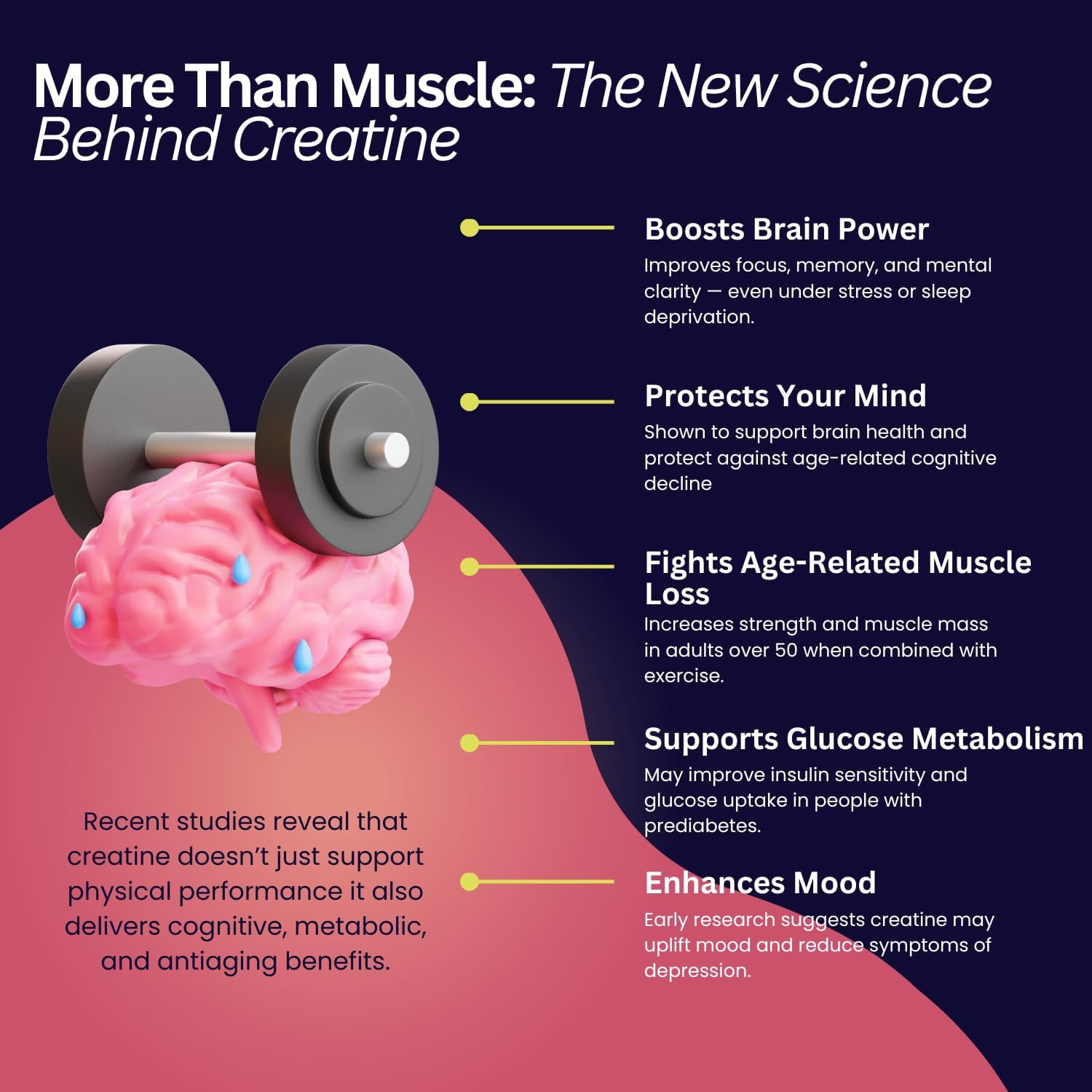 Creatine Monohydrate 5G with Bcaas –Support Muscles, Cellular Energy and Cogniti