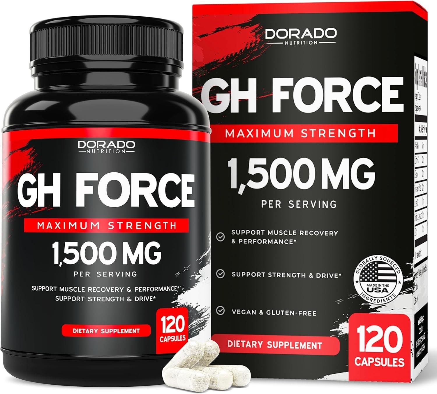 Supplements for Men and Women (120 Count) 1500mg Supports Muscle Growth and Heal