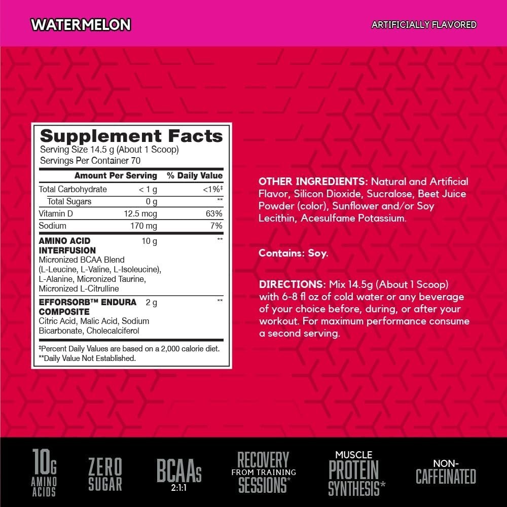 Amino X BCAA Powder Watermelon Flavor