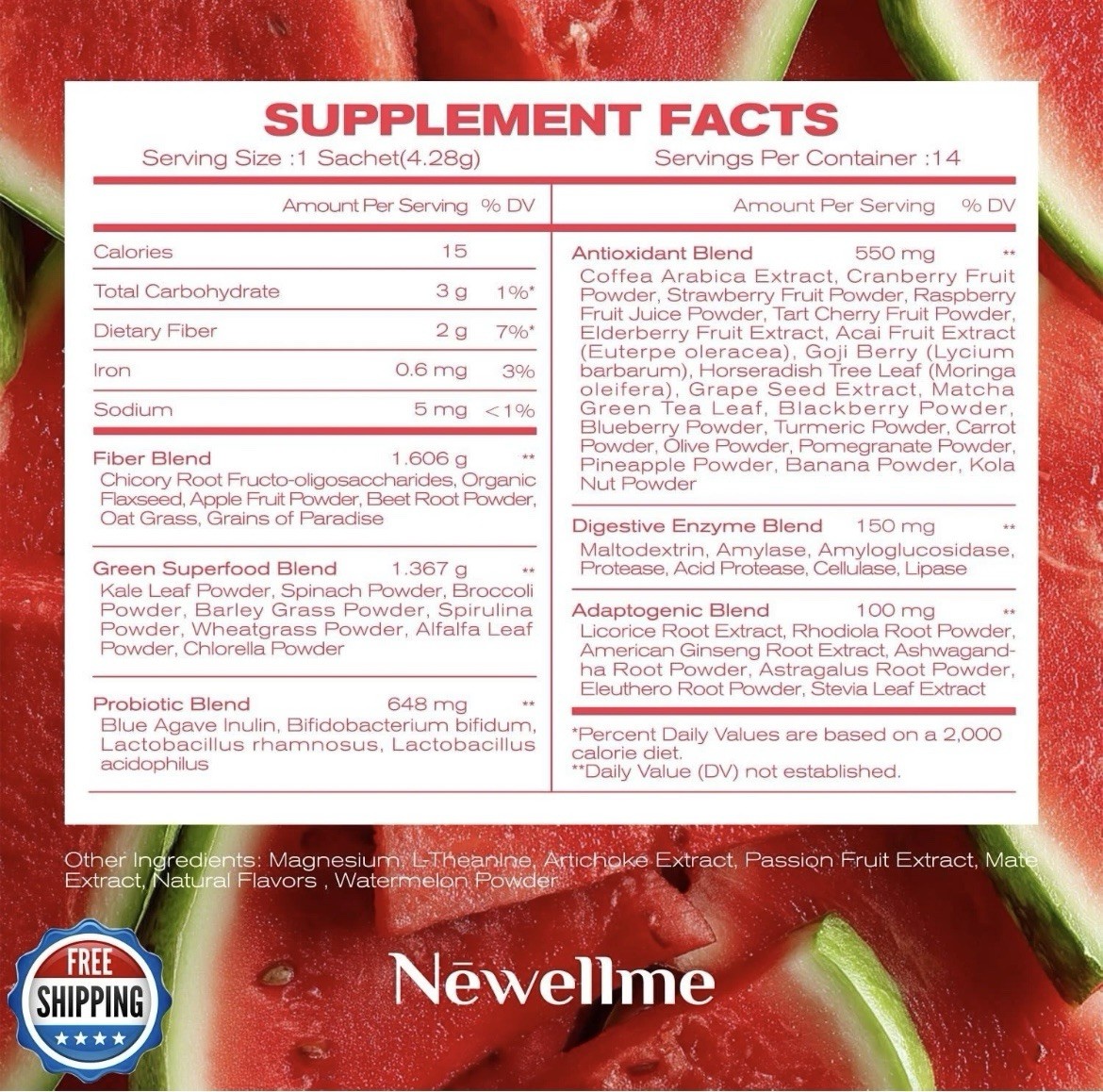 Watermelon Happy Cleaner Probiotic Powder, Natural Antioxidant-