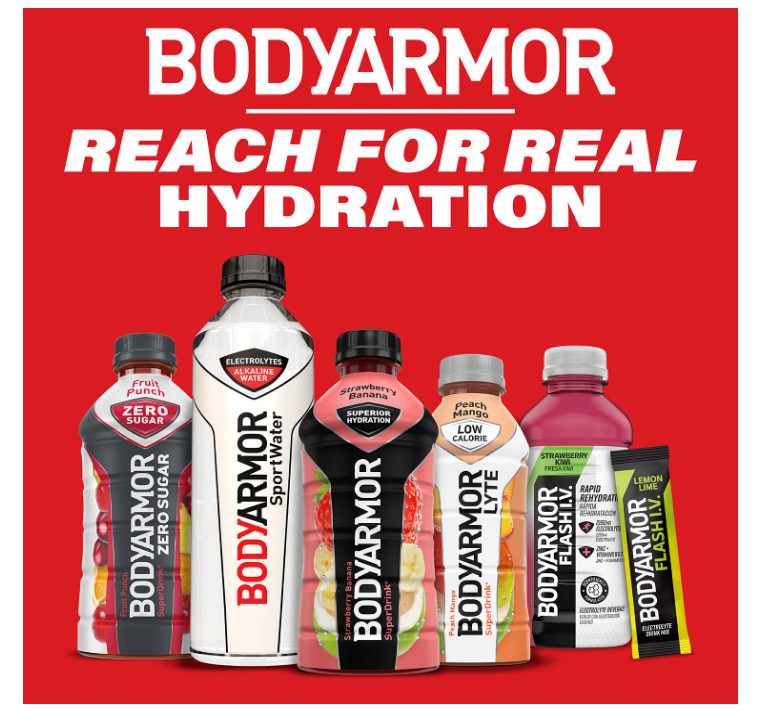 BODYARMOR LYTE Sports Drink Low-Calorie Sports Beverage, Peach Mango, 12 fl oz