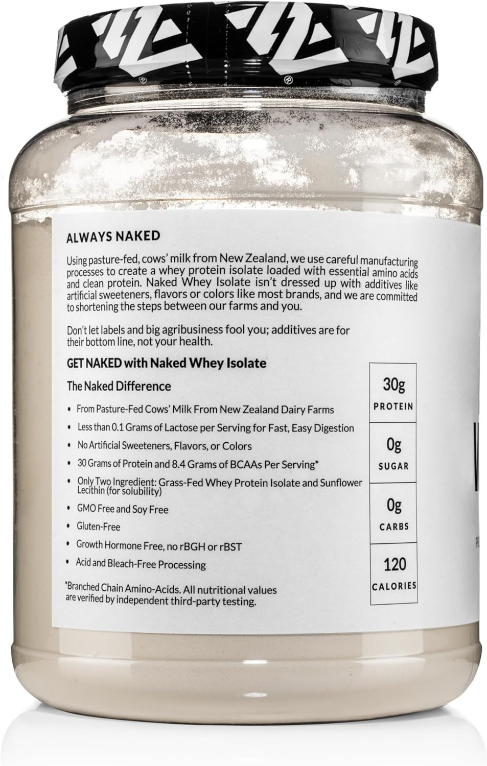Whey Isolate Protein – Only 2 Ingredients, 30G Grass-Fed Protein, Zero Carb, Unf
