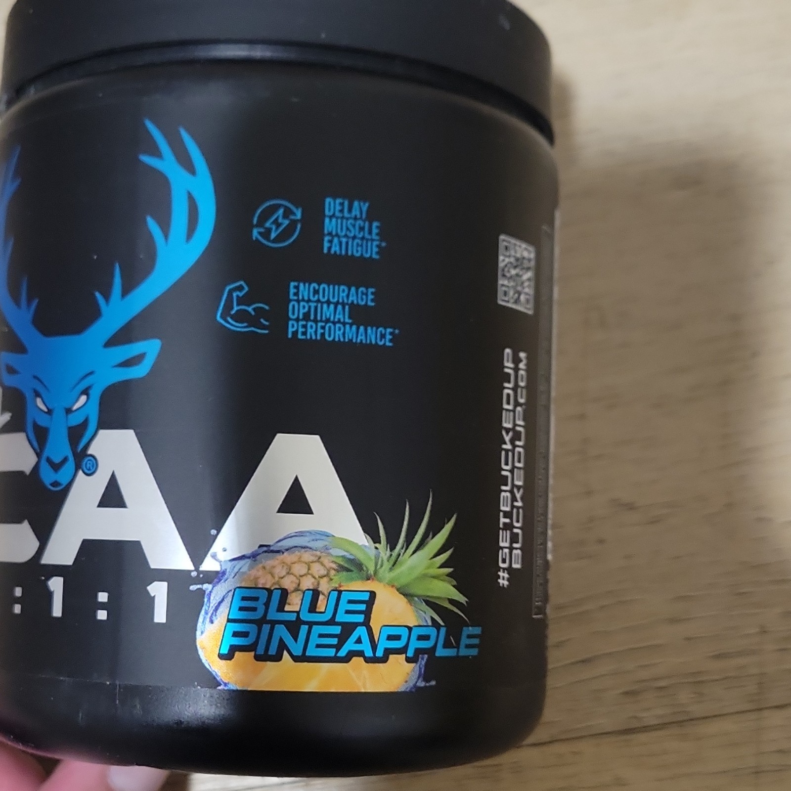 Bucked Up BCAA 2:1:1 Blue Pineapple Powder Muscle Recovery 11.1 oz Plant-Based