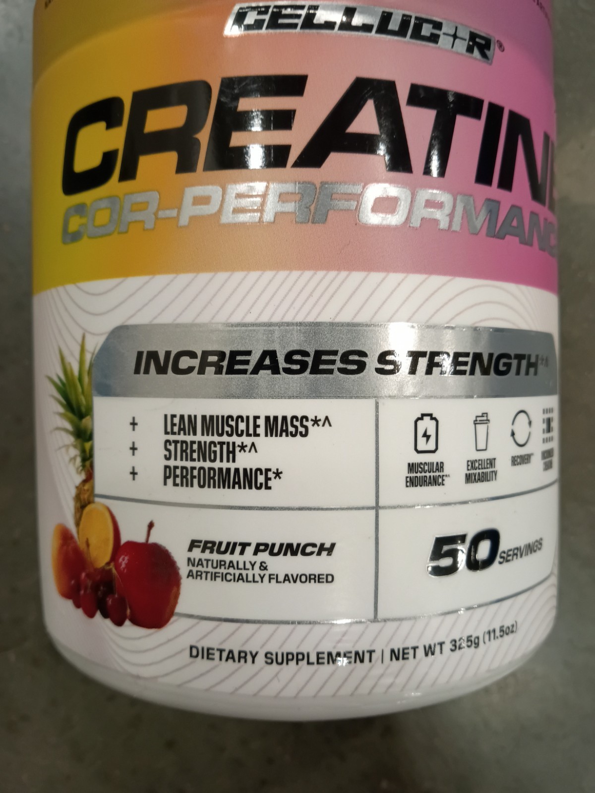 Celluc+r Cor-Performance Supplement Powder – Fruit Punch – 11.5oz EXP:03/2027