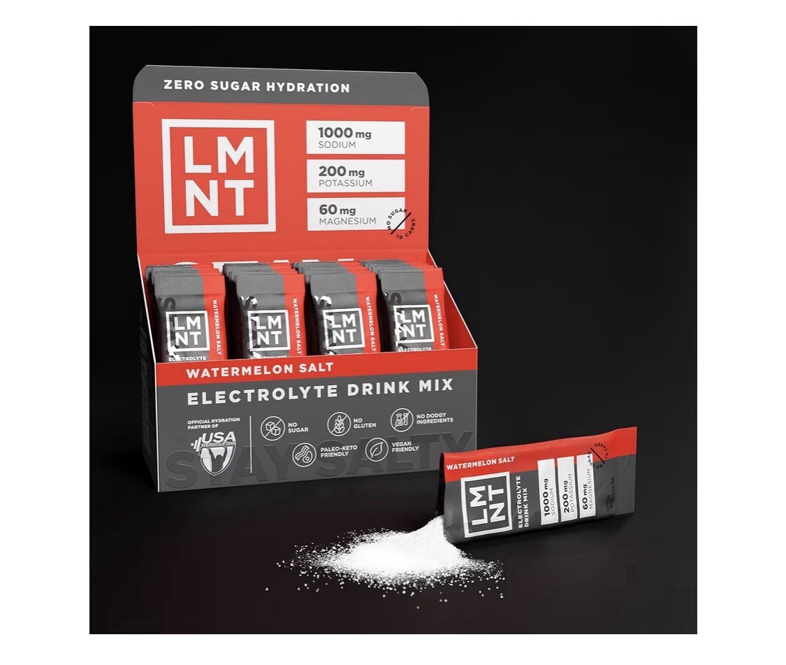 LMNT Electrolyte Drink Mix Powder Watermelon Salt 30 Stick Packs Sodium