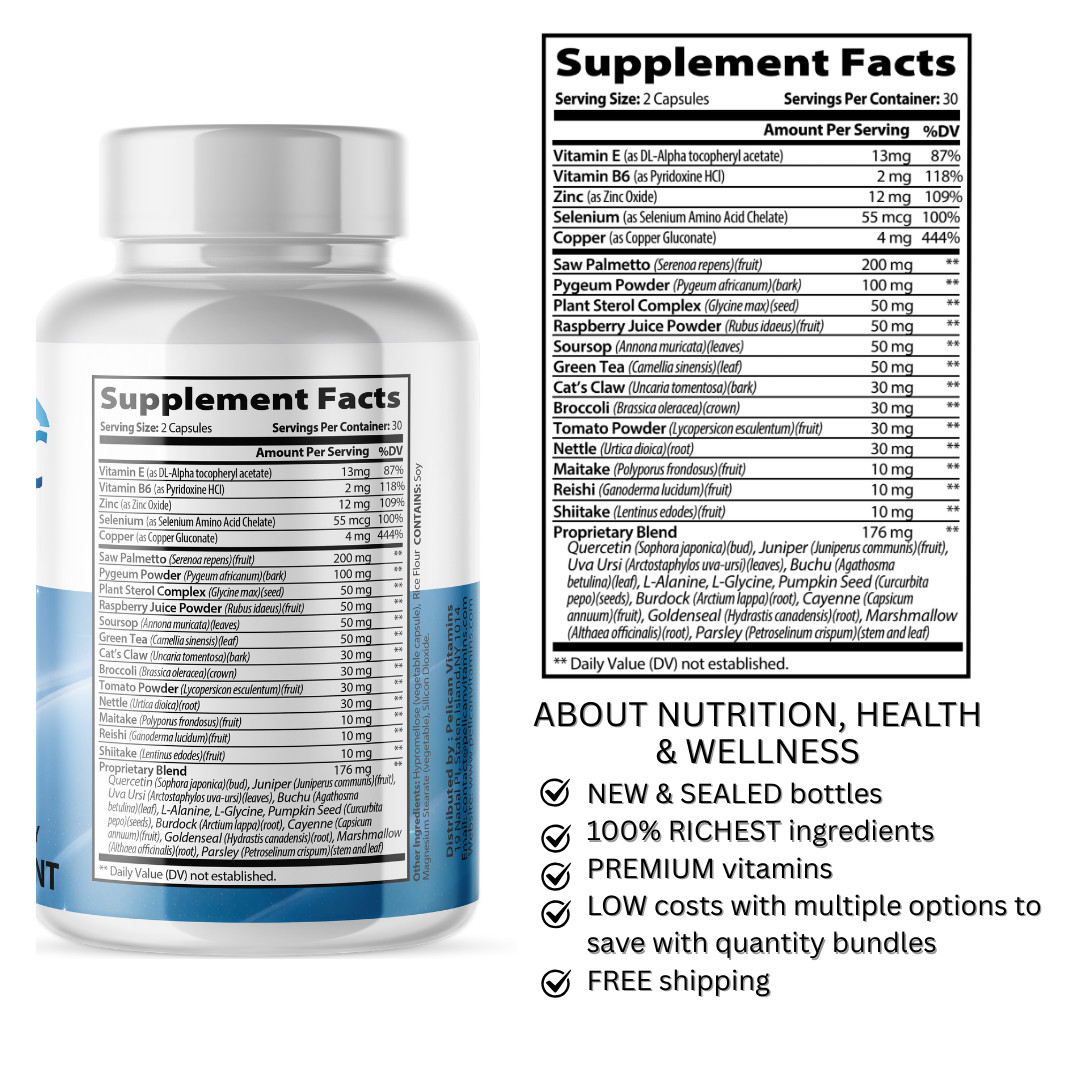 Prostatic- Prostate Support- 5 Bottles- 300 Capsules