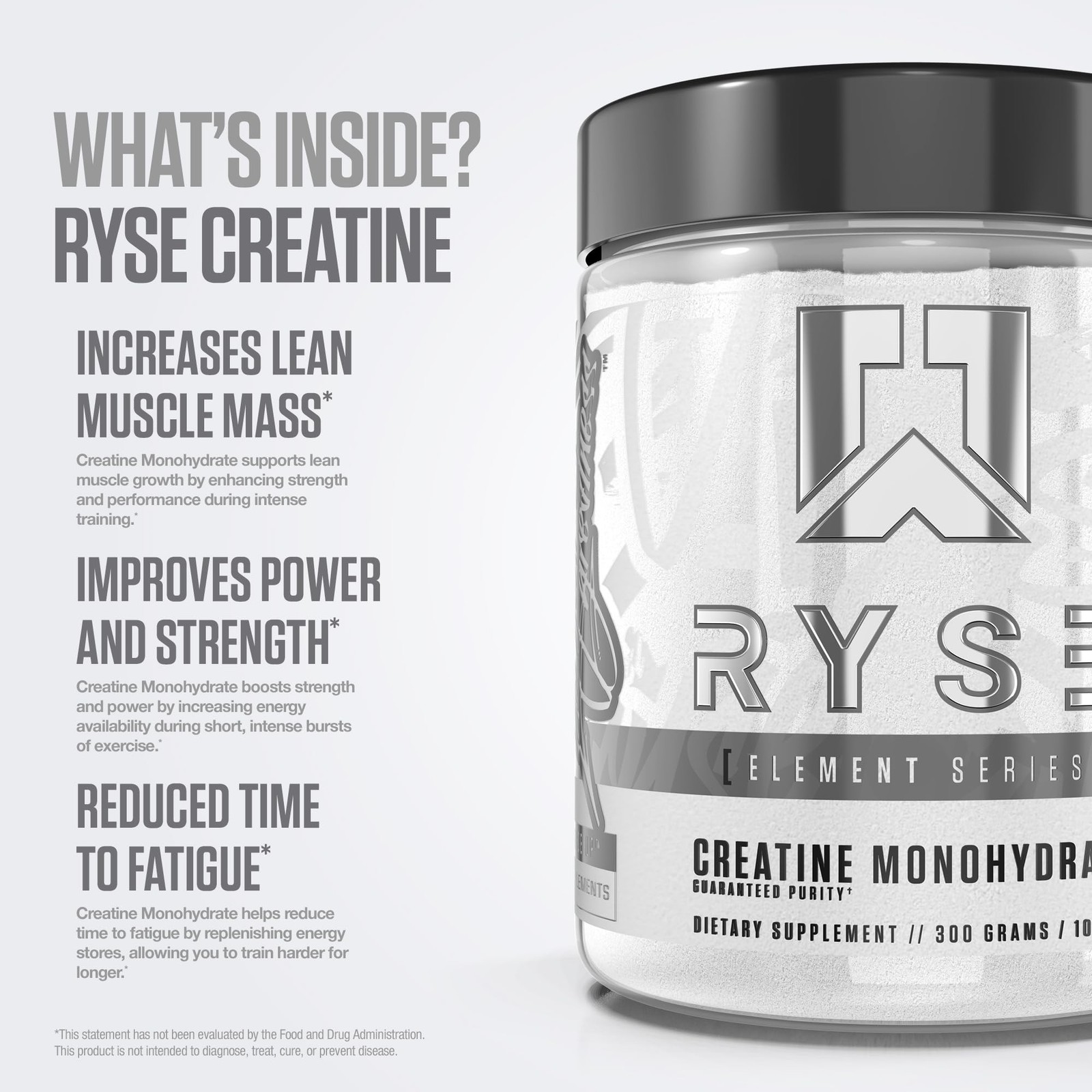 Ryse Element Series Creatine Monohydrate | Increase Lean Muscle Mass | Improv…