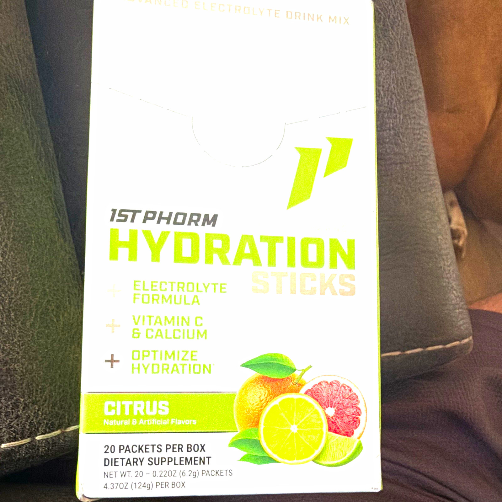 1st Phorm Citrus Hydration Electrolyte Drink Mix Vit C Calcium 20 pk 4.37oz