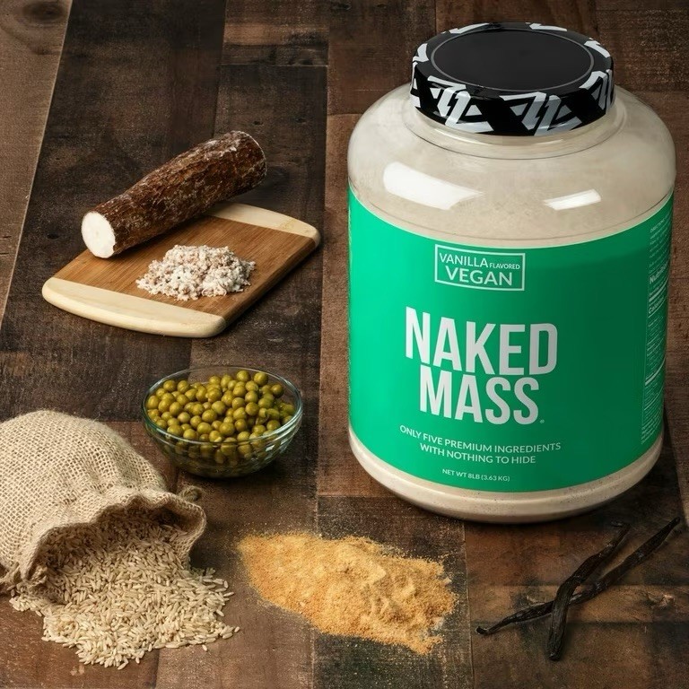 Naked Mass – Vanilla Vegan Weight Gainer – 8Lb