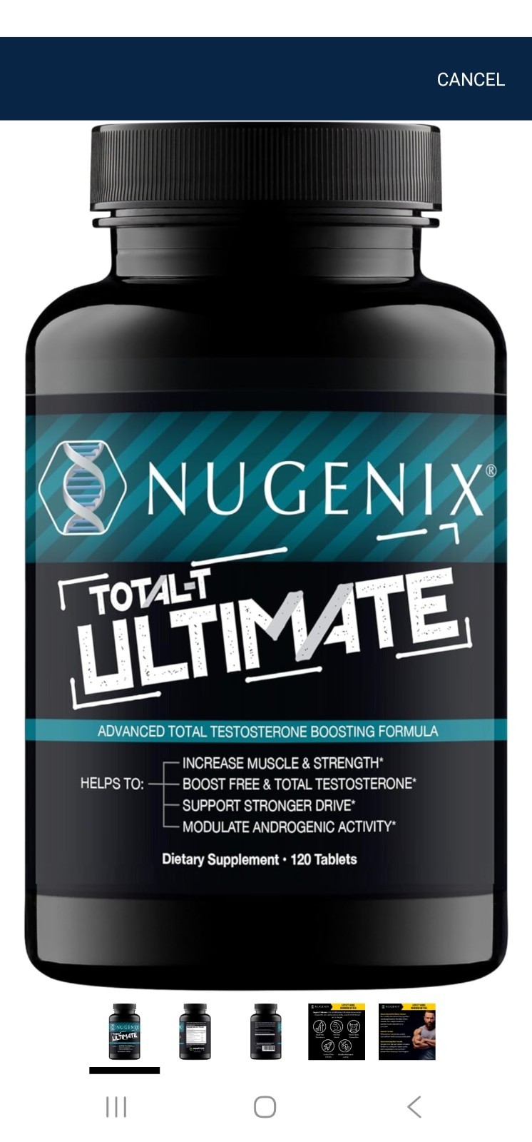 Nugenix® Ultimate Advanced Total Testosterone Booster. 120 Ct-EXP 07/26 (SEALED)
