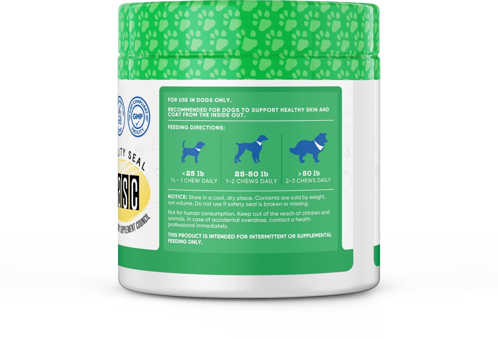 Nutricost Pets Skin & Coat Support Soft Chews For Dogs (Beef Flavored)