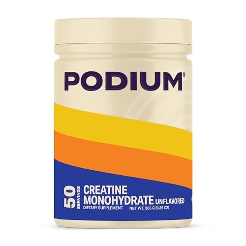 Creatine Monohydrate Powder 50 Servings Strawberry Athletic