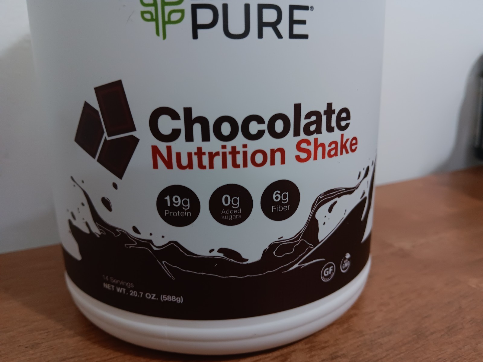 PURE LIFE Chocolate Nutrition Shake.Net Wt.20.7 Oz.(588g)