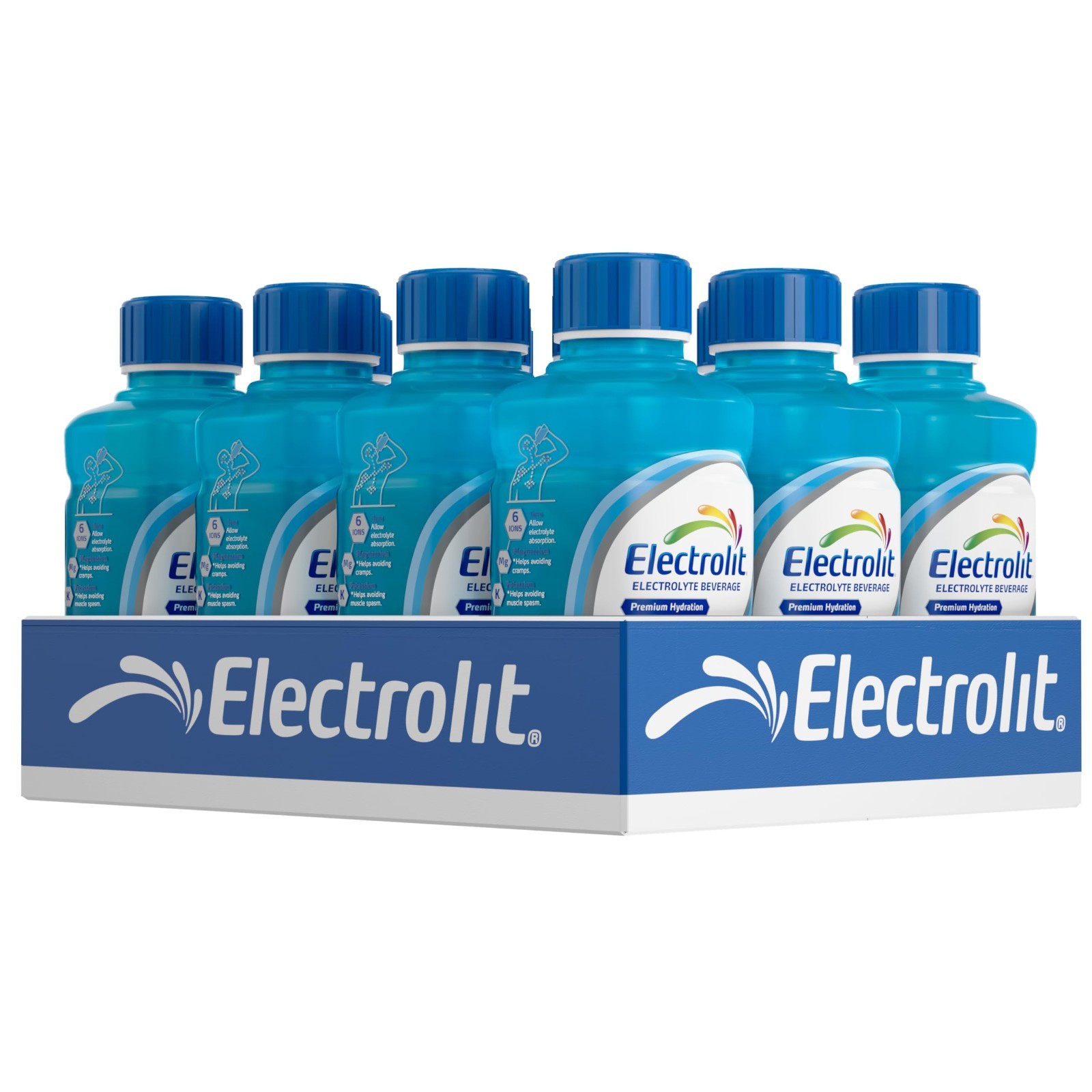 Electrolyte Drink Pack of 12 – Blue Raspberry Flavor, Hydration & Recovery, 21 F