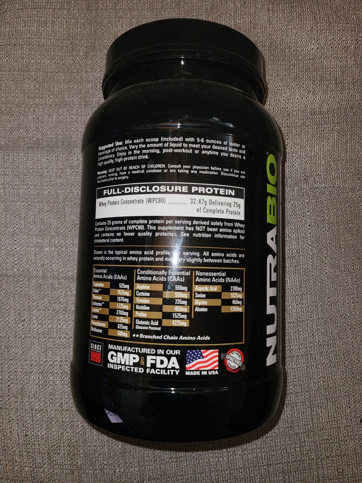 NB Classic NutraBio Chocolate Milkshake Whey Protein – 2 lb
