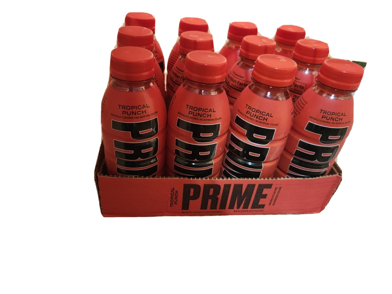 Prime Hydration Drink, 16 fl oz – Fruit Punch (12 Pack)