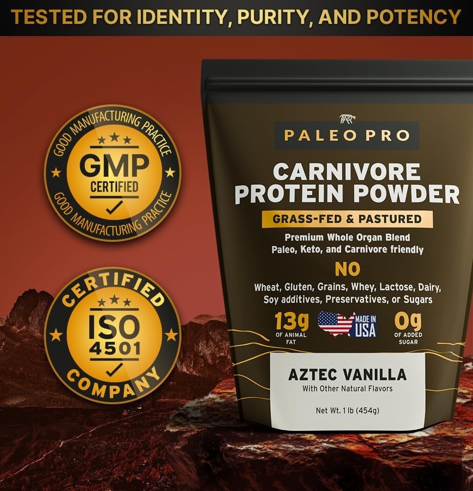 Carnivore Complete Aztec Vanilla Protein – Cage-Free, Grass-Fed & Keto-Friendly