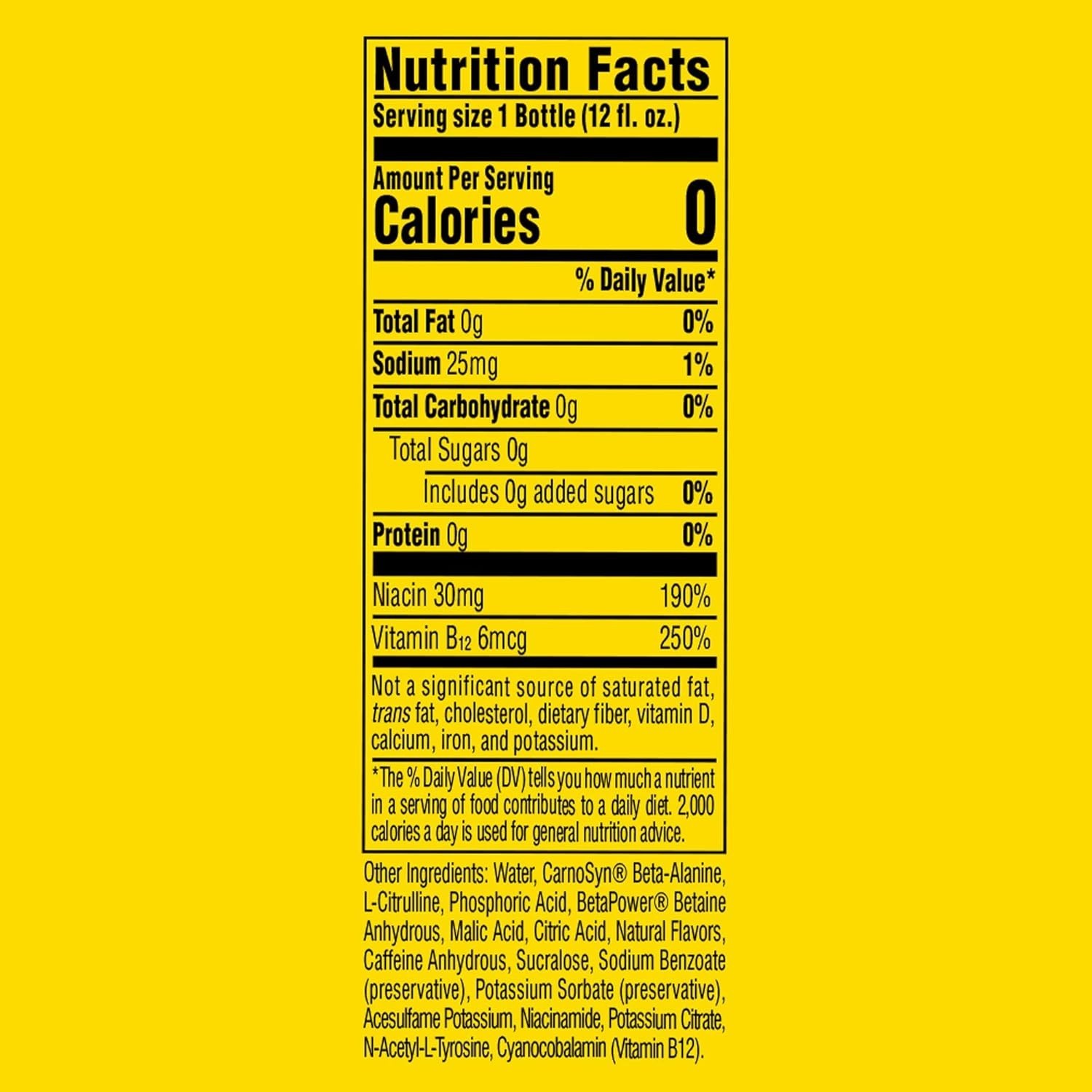 Cellucor Zero Sugar Energy Drink – 12 Pack of Non-Carbonated Beta Alanine Boost