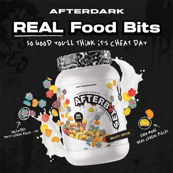 Afterdark Afterbytes Whey Protein Powder Fruity Cereal 25g Protein 1520g