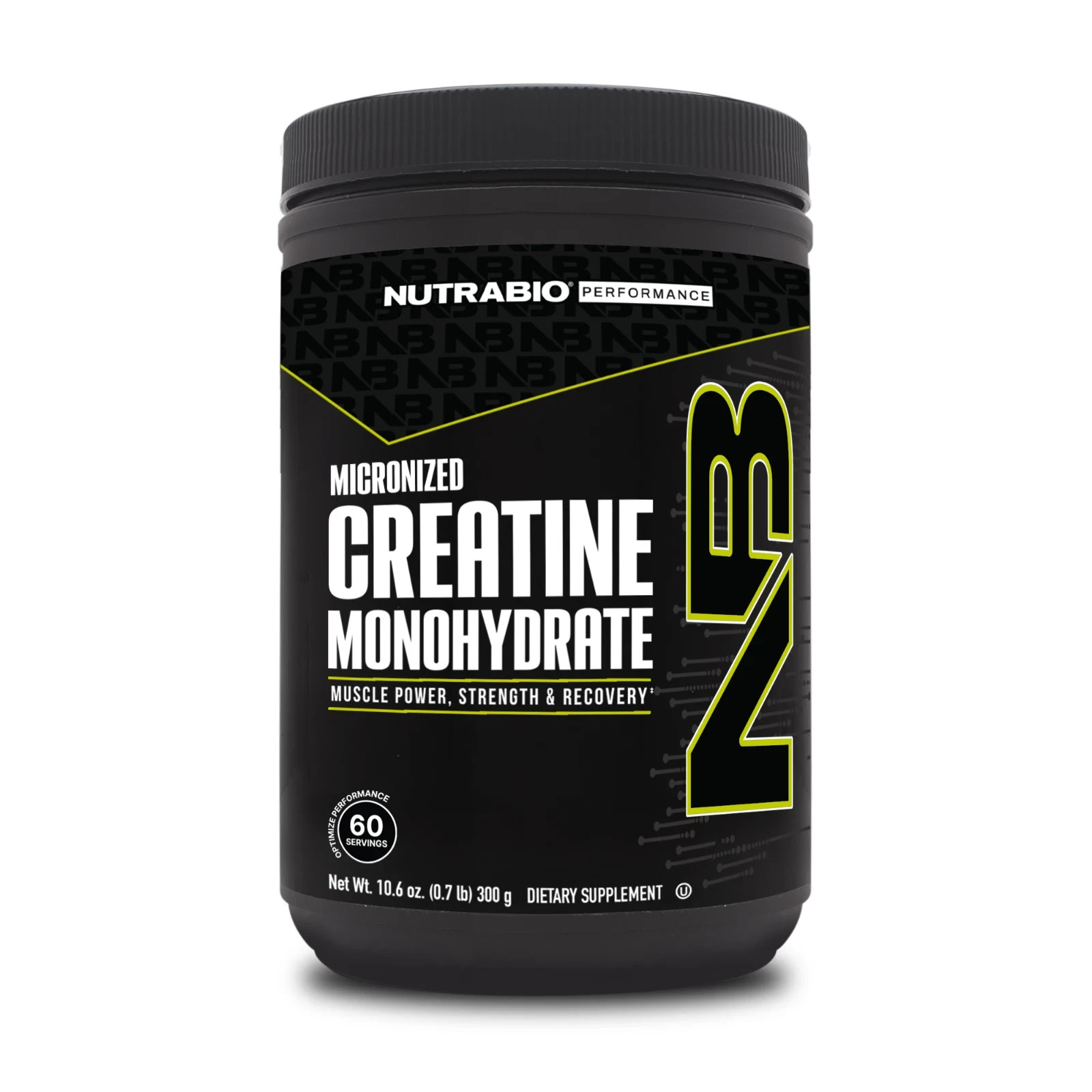 NutraBio 300g Creatine Monohydrate Dietary Energy and Muscle Strength Powders